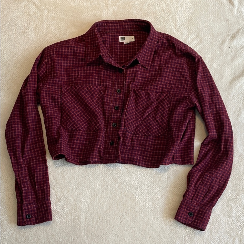 RSQ Cropped Flannel